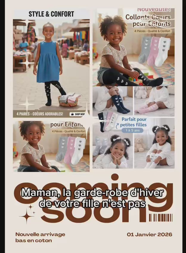 Collants "Doux Cœurs" pour Enfants